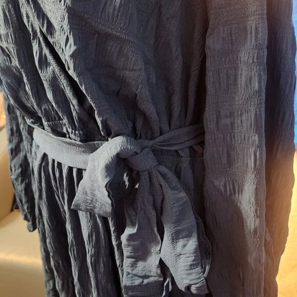 NWT CUPSHE Plus Size XXL V-Neck Long Sleeve Wrap Maxi Dress with Belt, Fall Casu - Picture 9 of 13